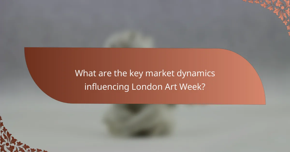 What are the key market dynamics influencing London Art Week?